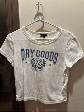 Dry Goods White Tee with Navy Graphic - Kids